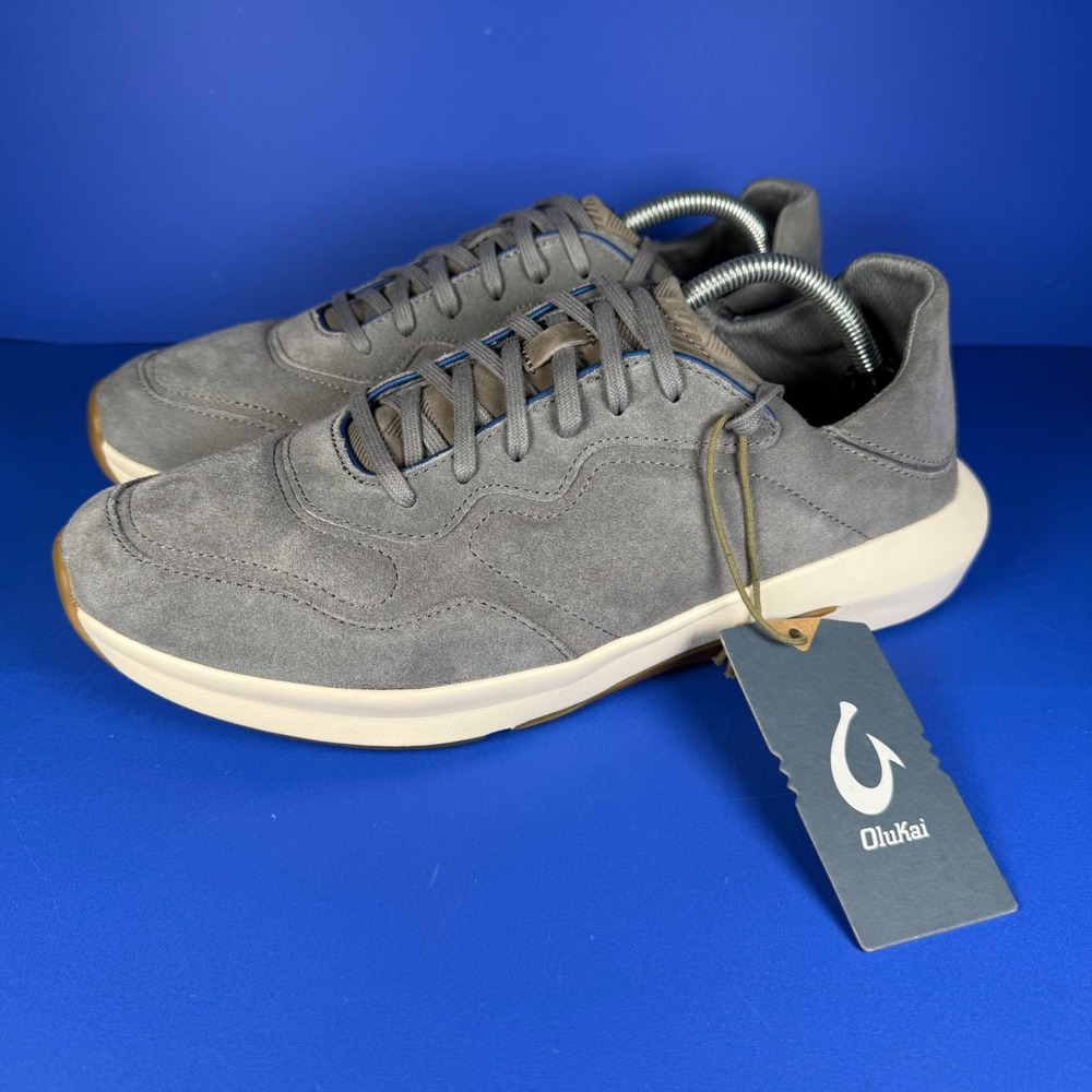 OluKai Koheo Charcoal Grey Suede‎ Mens Sneakers Size 11 10525-2626